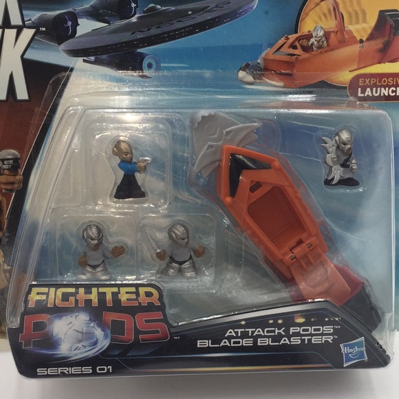 Star Trek Fighter Pods Attack Pods Blade Blaster Hasbro New - Picture 3 of 13